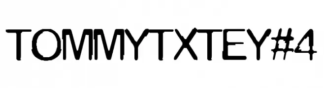 TOMMYTXTEY#4  تنزيل الخطوط