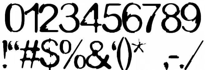 TOMMYTXTEY#4 Font OTHER CHARS