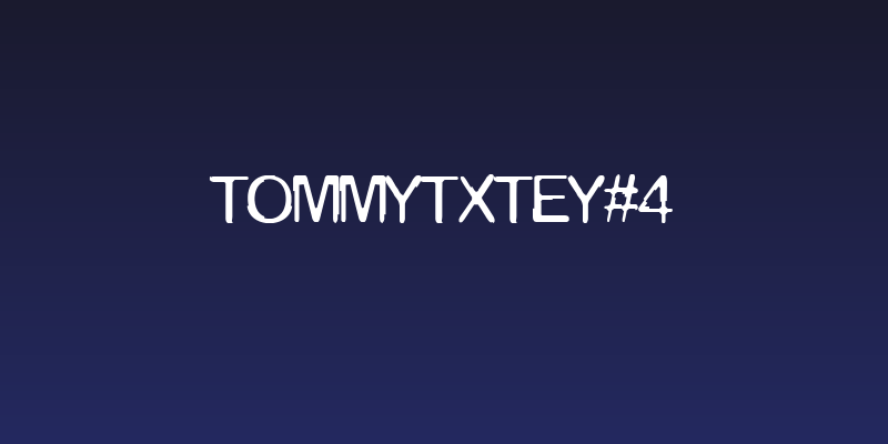TOMMYTXTEY#4 Social Header