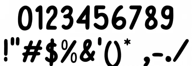 TOO SWEETS Font Alte caractere