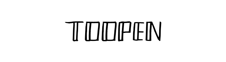 TOOPEN  font caratteri gratis