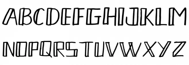 TOOPEN Schriftart Kleinbuchstaben