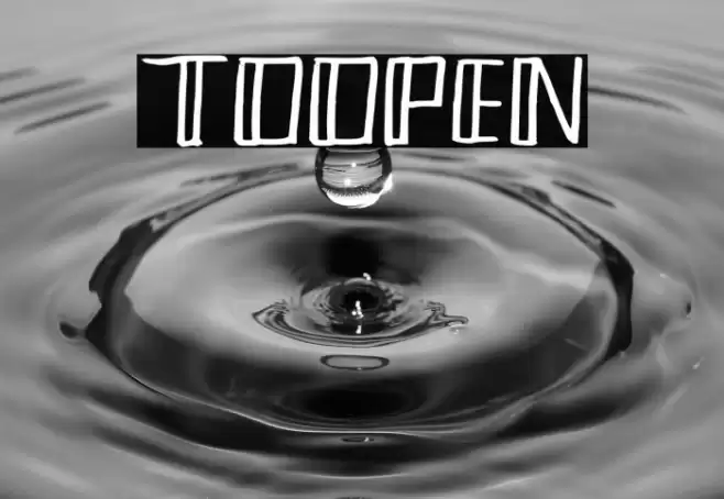 TOOPEN Font examples