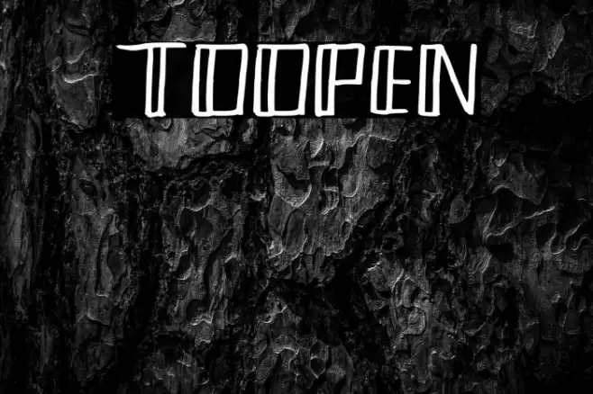 TOOPEN Font examples