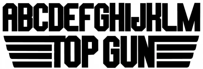 TOP GUN Font OTHER CHARS