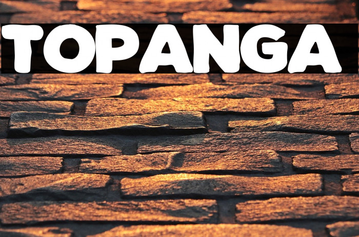 TOPANGA Font examples