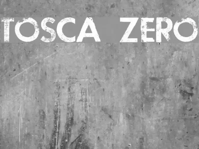 TOSCA ZERO Font examples