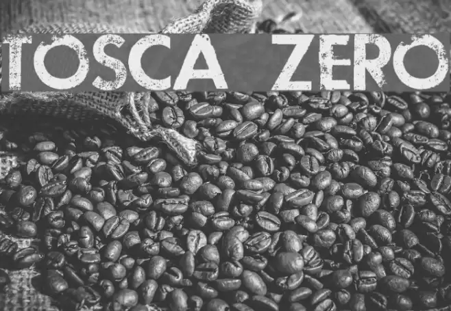 TOSCA ZERO Font examples