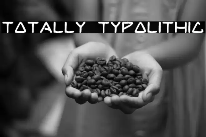 TOTALLY TYPOLITHIC خط examples