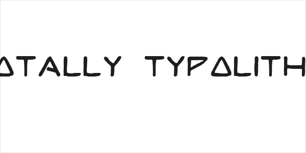 TOTALLY TYPOLITHIC Logo
