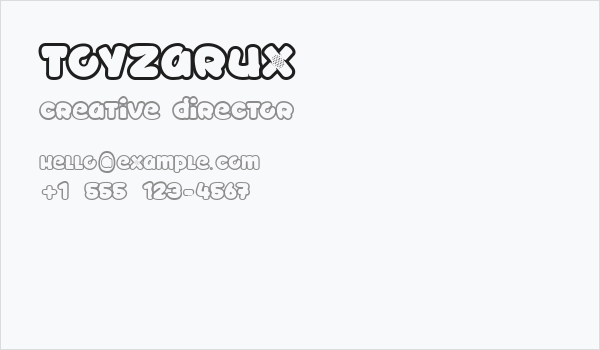 TOYZARUX Business Card