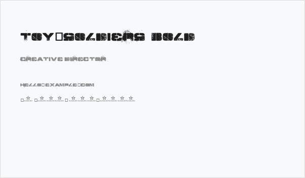 TOY_SOLDIERS  Bold Business Card