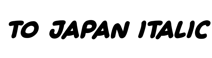 To Japan Italic  नि: शुल्क फ़ॉन्ट्स डाउनलोड