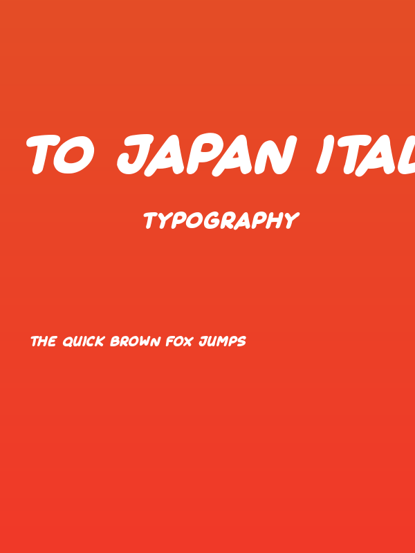 To Japan Italic Poster