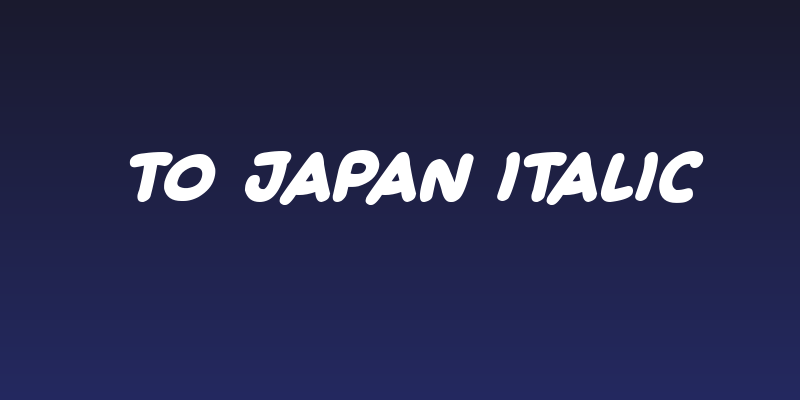 To Japan Italic Social Header