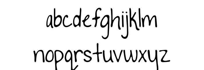 To The Point Regular Font LOWERCASE