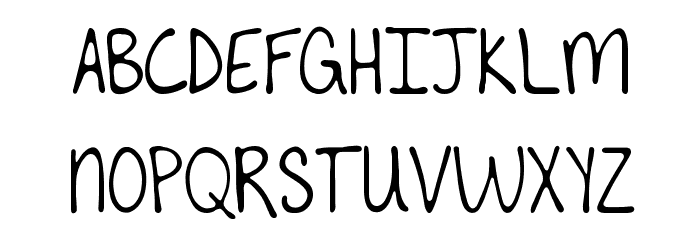 To The Point Regular Font UPPERCASE
