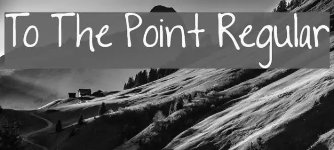 To The Point Regular Font examples