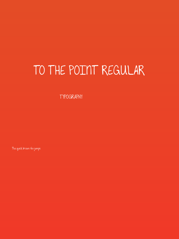 To The Point Regular Poster