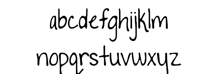 To The Point Regular Font LOWERCASE