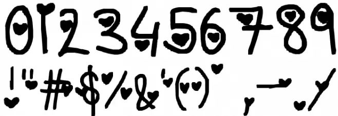 To love you. Font OTHER CHARS