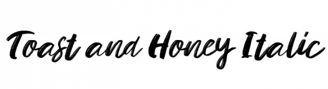 Toast and Honey Italic  les polices de caractères gratuit tlcharger