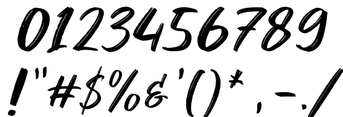 Toast and Honey Italic Font OTHER CHARS