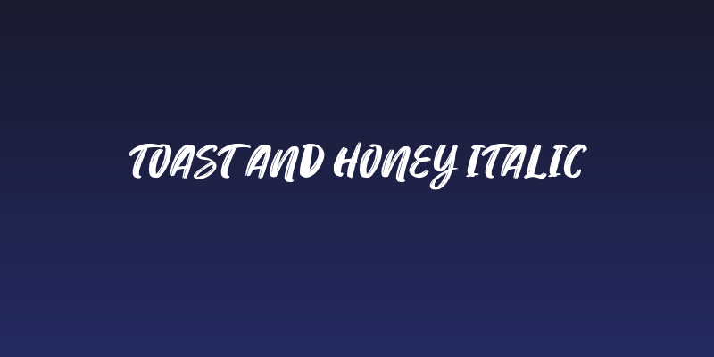 Toast and Honey Italic Social Header