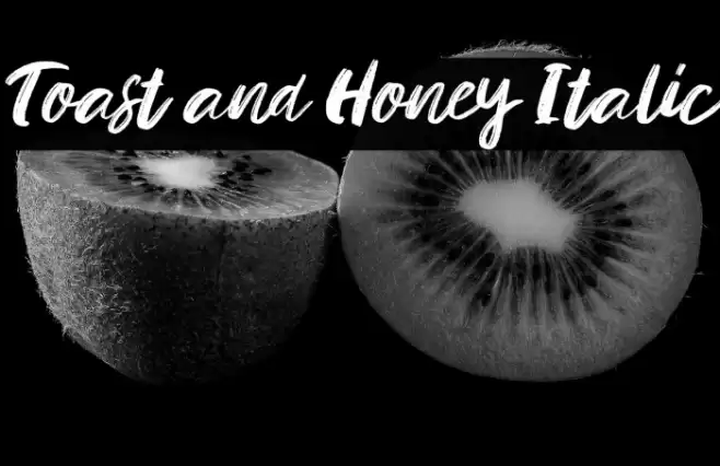 Toast and Honey Italic Font examples