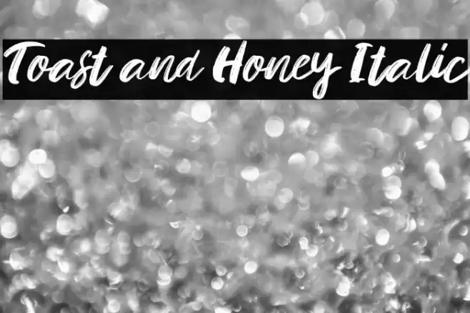 Toast and Honey Italic Font examples