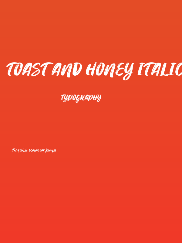 Toast and Honey Italic Poster