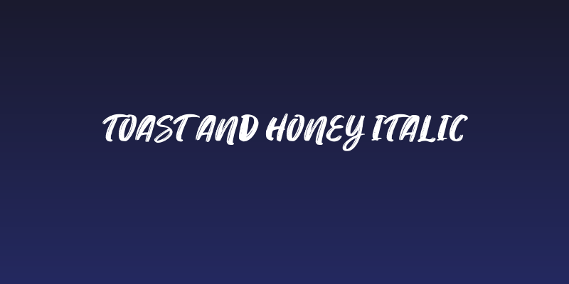 Toast and Honey Italic Social Header