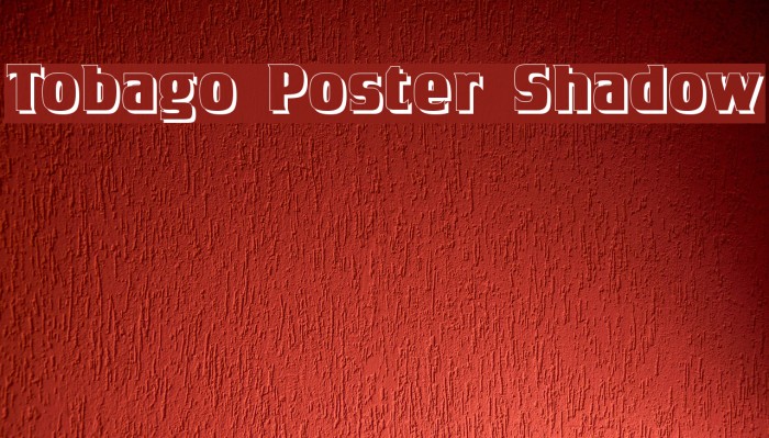 Tobago Poster Shadow Font examples
