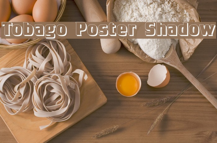 Tobago Poster Shadow Font examples