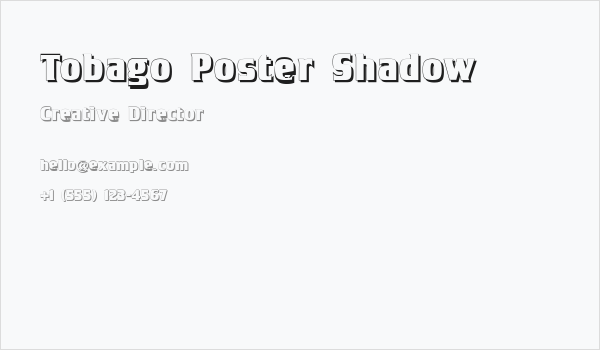 Tobago Poster Shadow Business Card