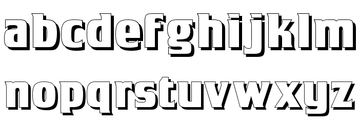 Tobago Poster Shadow Font LOWERCASE