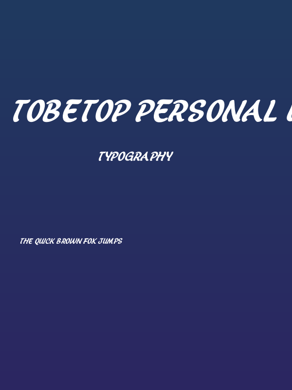 Tobetop PERSONAL USE ONLY! Poster