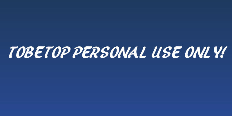Tobetop PERSONAL USE ONLY! Social Header