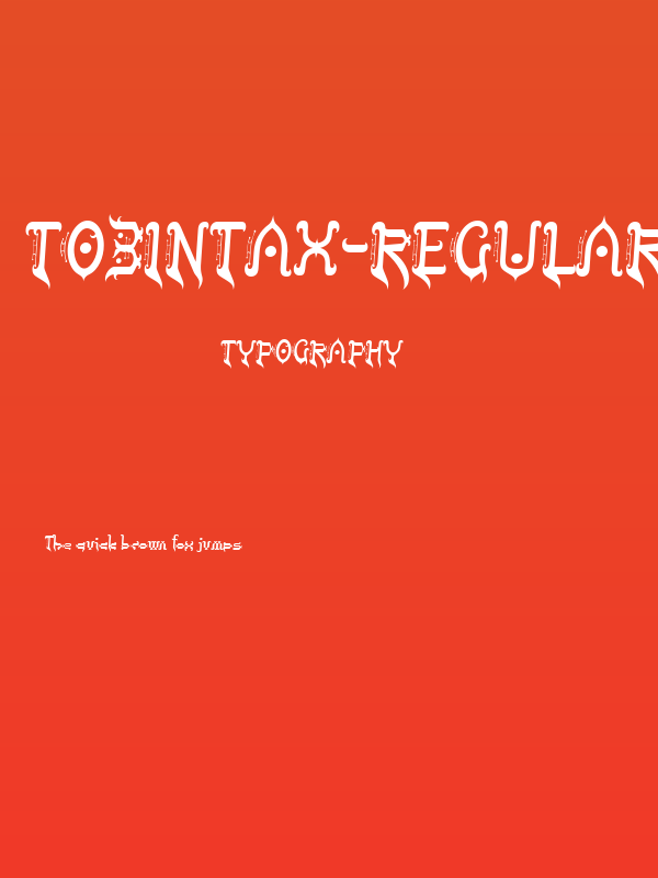 TobinTax-Regular Poster