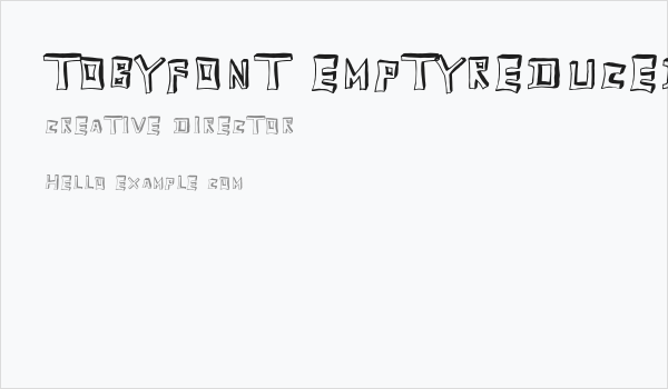 TobyFont-Emptyreduced Business Card