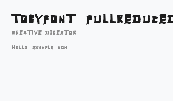 TobyFont-Fullreduced Business Card
