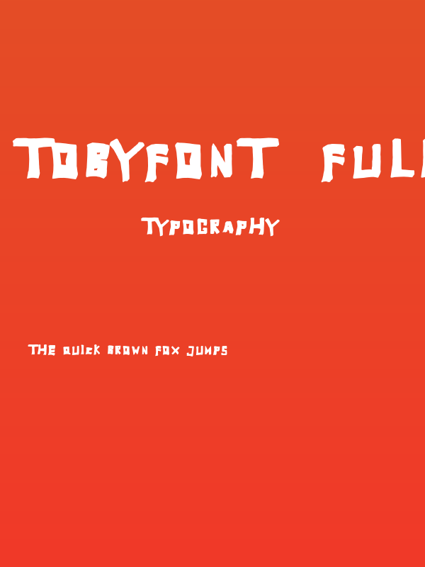 TobyFont-Fullreduced Poster