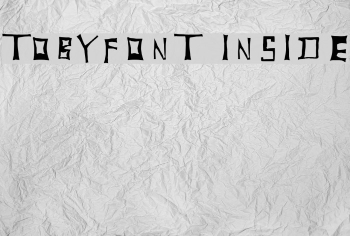 TobyFont Inside Font examples