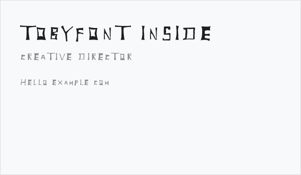 TobyFont Inside Business Card