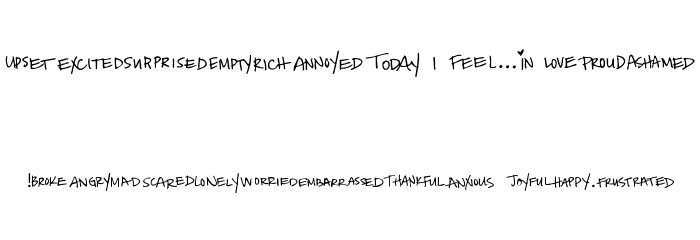 Today I Feel Font OTHER CHARS
