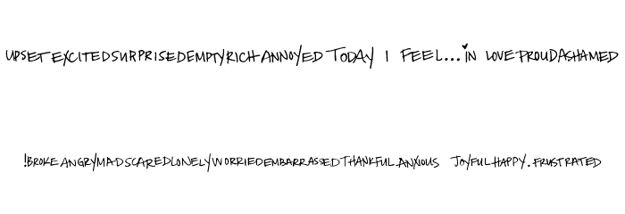 Today I Feel Font OTHER CHARS