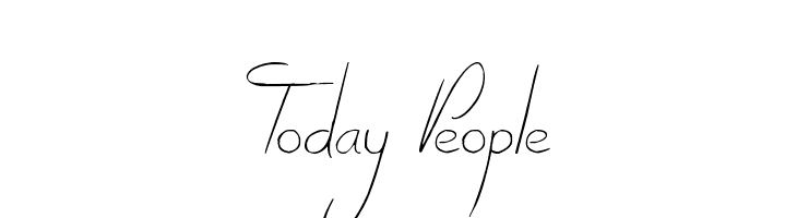 Today the people s. Шрифты today.