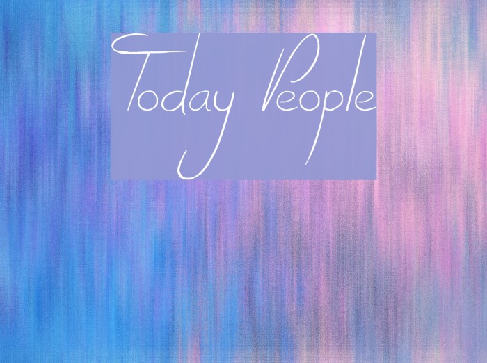 Today People Font examples