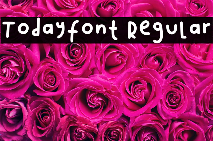 Todayfont1 Regular Example 3