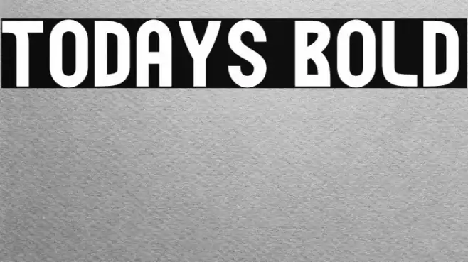 Todays Bold Font examples